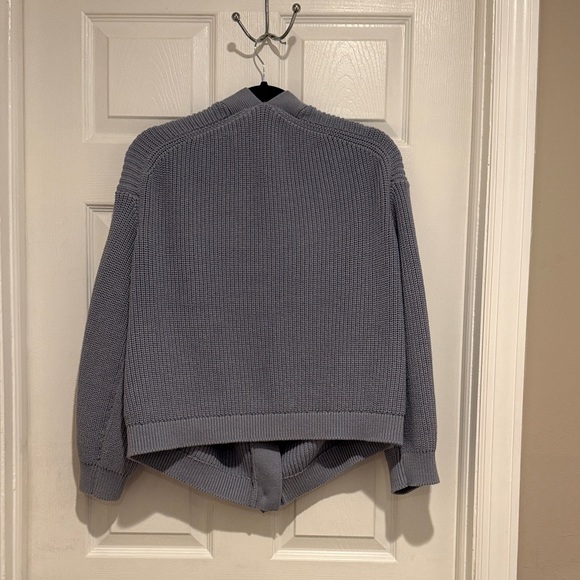H&M Dusty Blue Ribbed Button-Front Cardigan - Picture 7 of 15